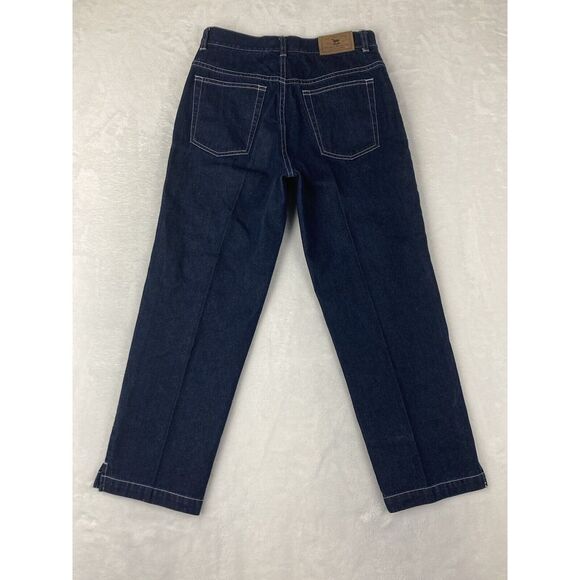 Lauren Jeans Co. Premium Womens Jeans Mid Rise Blue Dark Wash‎ Denim Size 2P - Picture 12 of 16